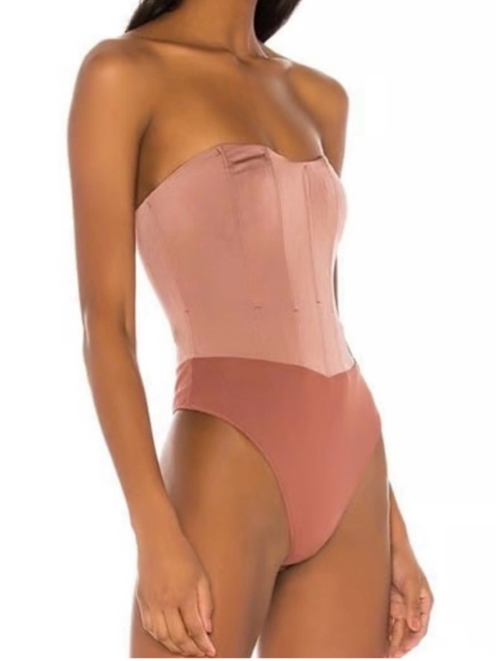 NBD Mauve Strapless Corset Bodysuit